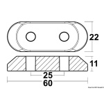 Piastrina alluminio JOHNSON/EVINRUDE G2 - immagine 2