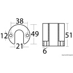 Anodo magnesio piede Bravo/Blackhawk - immagine 2