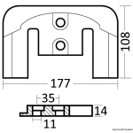 Anodo magnesio a placca Bravo - immagine 2