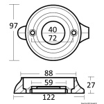 Anodo Volvo SeaDrive Ø mm 97 - immagine 2