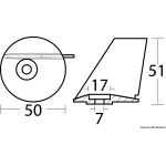 Anodo pinna Tohatsu 35/40HP - immagine 2