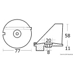 Anodo pinna Tohatsu 60/140HP - immagine 2