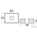 Anodo alluminio Tohatsu 4/6 HP - 2/4 tempi - immagine 2