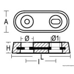 Anodo ovale VETUS 335 g - immagine 3