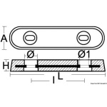Anodo ovale VETUS 2400 g - immagine 2
