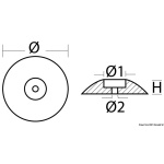 Anodo a rosa da imbullonare Ø mm 50 g 80 - immagine 2