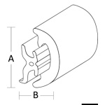 Solo profilo PVC 40 mm nero - immagine 2