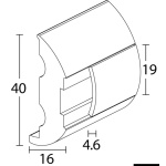 Base Pvc Grigia per profilo 20 imbutito - immagine 2
