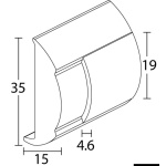 Profilo a “C” inox 20mm forato e svasato - immagine 5