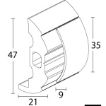 Profilo a “C” inox 35mm forato e svasato - immagine 5
