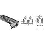 Canalina inox semplice 15 x 16 mm