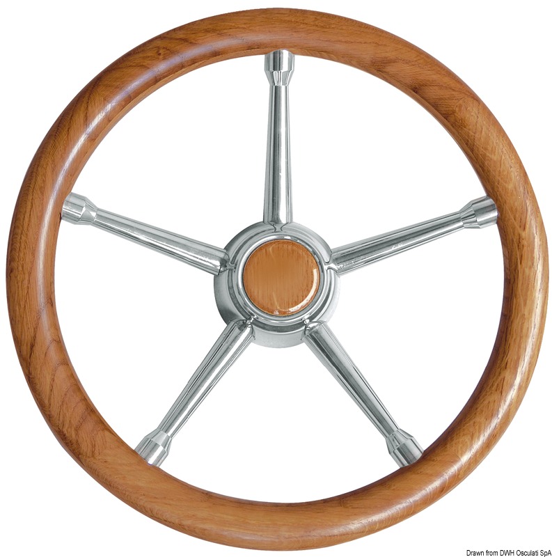 OLYMPUS DIGITAL CAMERA Volante A inox/teak 350 mm - immagine 1