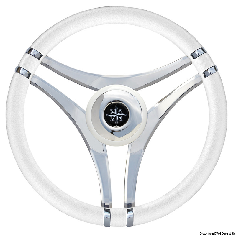 45.141.03.jpg Volante IMPACT bianco Ø 350 mm con razze acciaio - immagine 1