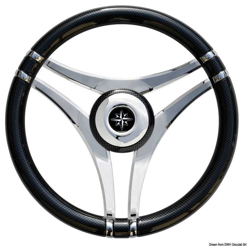 45.141.04.jpg Volante IMPACT carbon look Ø 350 mm razze acciaio - immagine 1