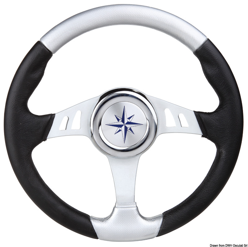 45.158.41.jpg Volante Skipper nero/argento mm 350 - immagine 1