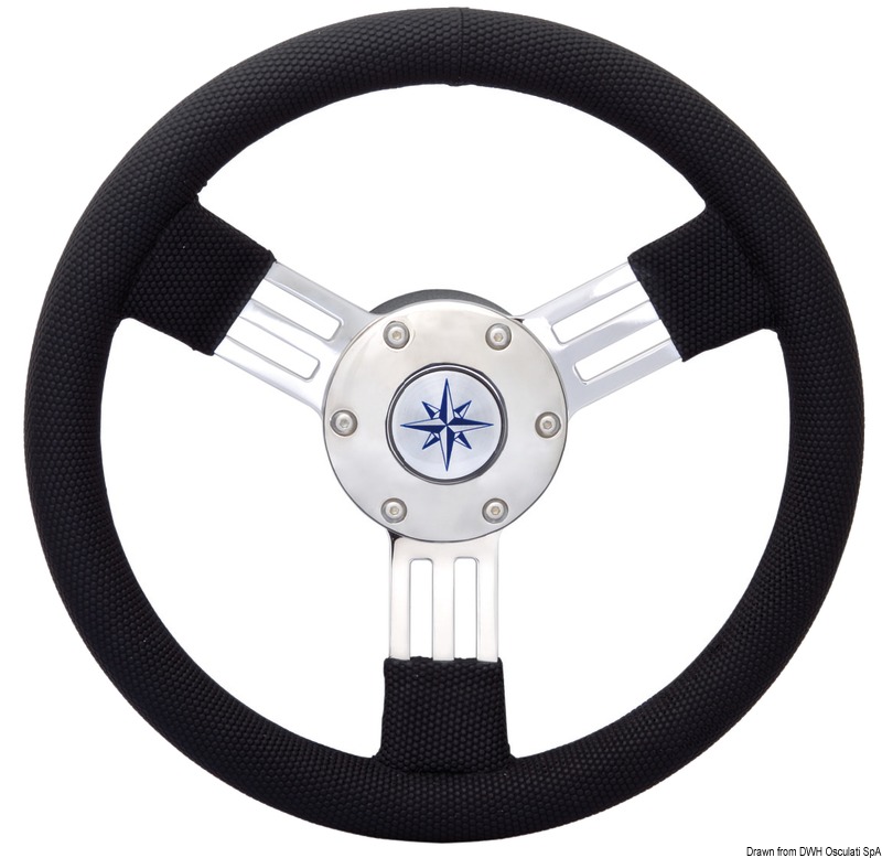 45.158.45-46.jpg Volante Pegaso razze inox Ø mm 300 nero - immagine 1