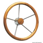 Timone inox e legno 350 mm