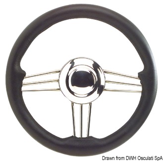 45.171.35.jpg Volante inox+poliuretano nero 350 mm - immagine 1
