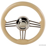 Volante inox+poliuretano crema 350 mm