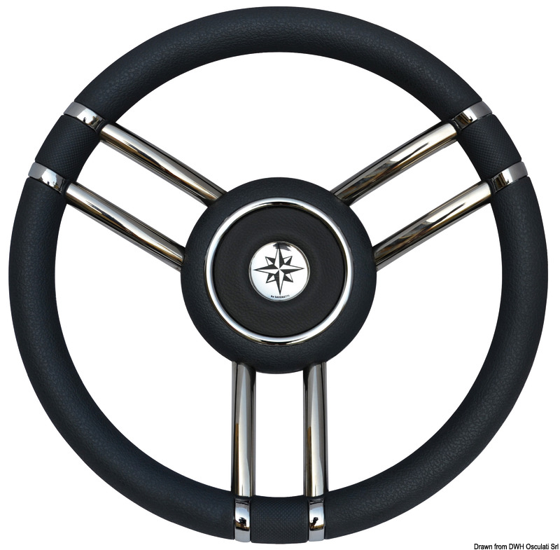 45.178.01.jpg Volante Apollo inox+poliuretano Ø 350 mm nero - immagine 1