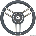 Volante Apollo inox+poliuretano Ø 350 mm grigio
