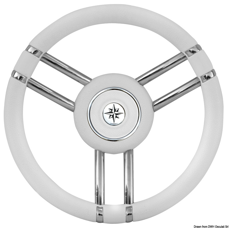 45.178.03.jpg Volante Apollo inox+poliuretano Ø 350 mm bianco - immagine 1