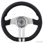 Volante nero razze argento/cromo