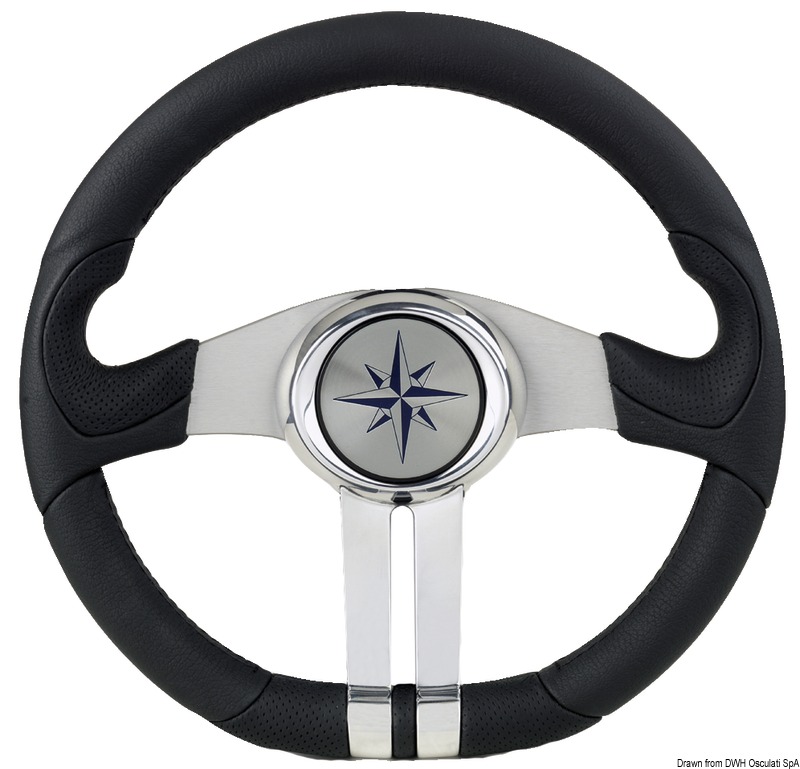 A 0624 Volante nero razze argento/cromo - immagine 1