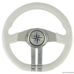 Volante bianco razze argento/cromo