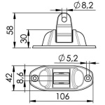 Attacco capottina inox snodato a 180° - immagine 2