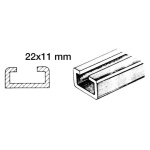Rotaia per scorrevoli 1 m 22x11mm