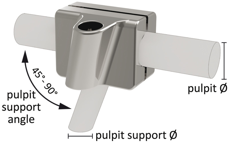 46.825.10_A.jpg Basi DX-SX acciaio inox fissaggio su pulpito sistema Mickey - immagine 1