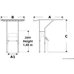 T-Top in lega leggera 1700x1200x2050 mm - immagine 3