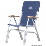 Sedia pieghevole alluminio Deck blu