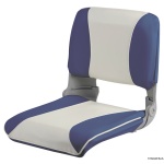 Sedile con schienale ribaltab.e sfil. Bianco/blu