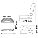 Sedile schienale ribaltabile in vinile bianco - immagine 2