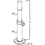 Colonna thread lock Large removibile 450/700 mm - immagine 2