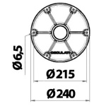 Gamba tavolo in alluminio con base esterna - immagine 2