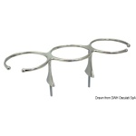 Porta bicchieri inox triplo