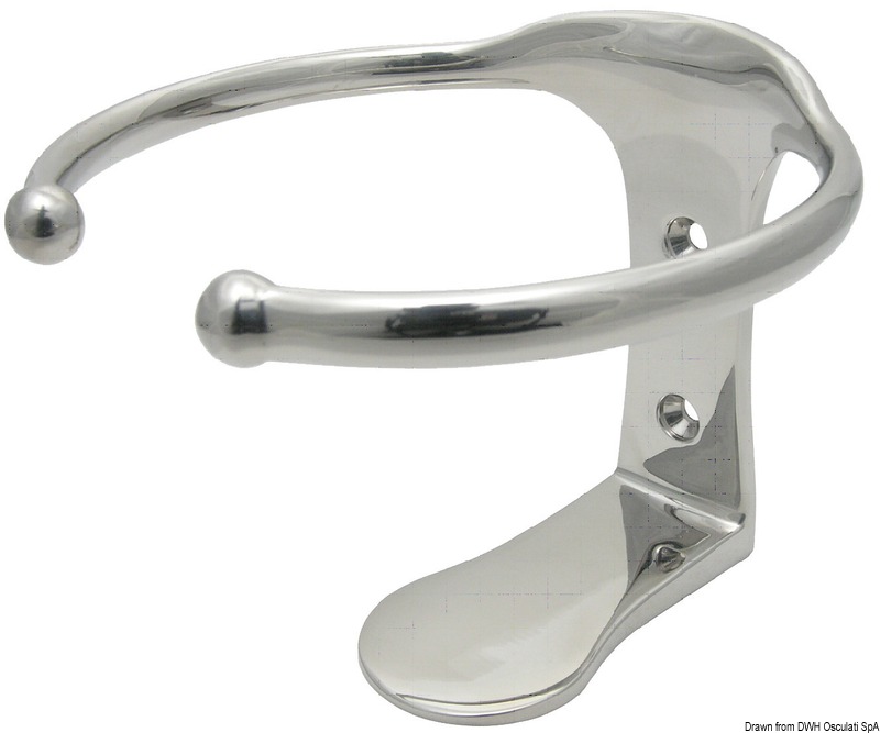 48.429.10.jpg Porta bicchieri inox singolo fissaggio a vite - immagine 1