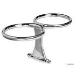 Porta bicchieri inox doppio fissaggio a vite
