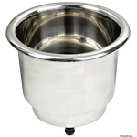 Portabicchieri con drenaggio Delux Inox LED