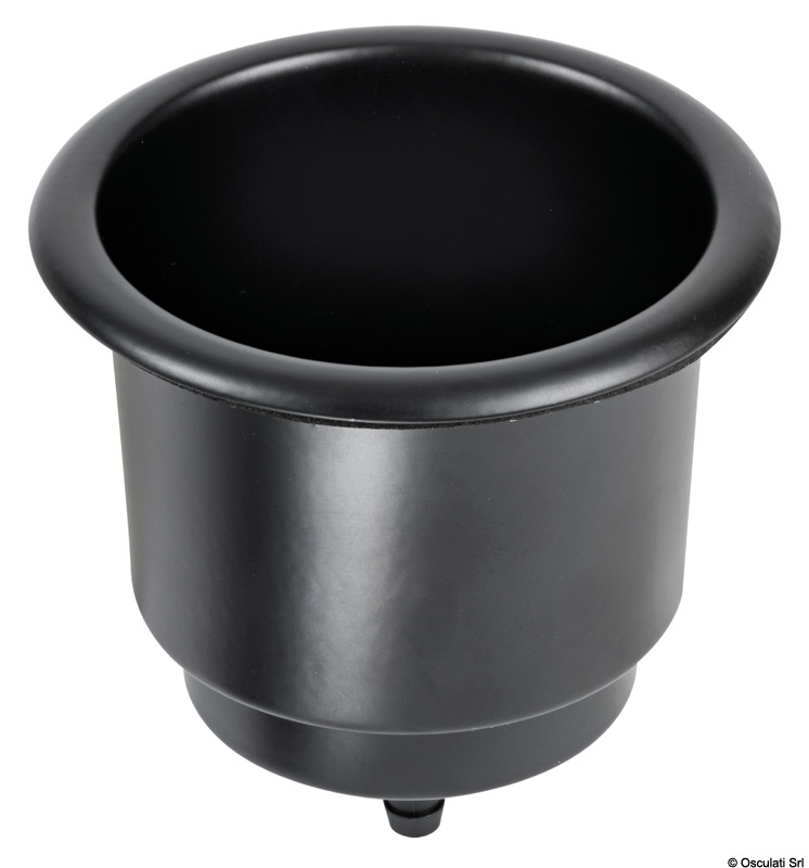 48.430.81_New2023.jpg Portabicchieri inox nero op. con drenaggio logo - immagine 1