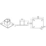 Supporto sedile 30 cm base lucida