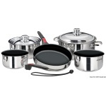 Set pentole impilabili inox con interno in ceramica - immagine 3