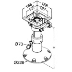 base e colonna + supporto sedile h. 340/470