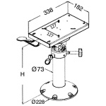 base e colonna + supporto sedile h. 340/470