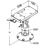 Base e colonna + supporto sedile h. 340/470 - immagine 4
