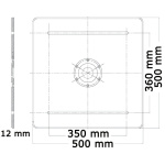 Gamba tavolo base 500 x 500 mm - immagine 3