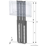TV LIFT 750mm 12V